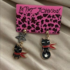Betsy Johnson Cat Earrings